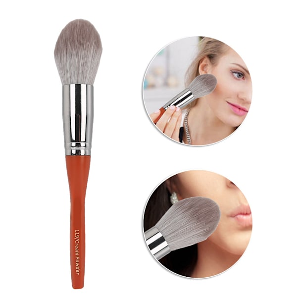 Ammattimainen Soft Hair Brush Brush Meikkipuuteri Loose Powder Brush Cosmetic Tool Auburn