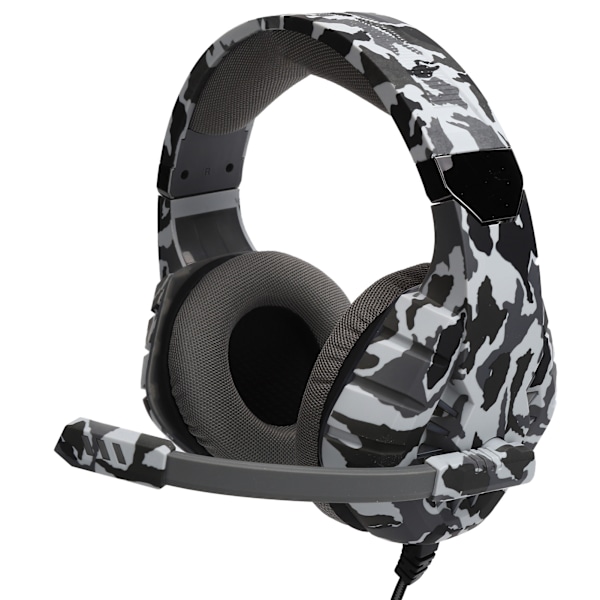 Kablet Gaming Hodetelefon Datamaskin Stereo Hodesett med LED Lys Mikrofon USB+3.5mm Port