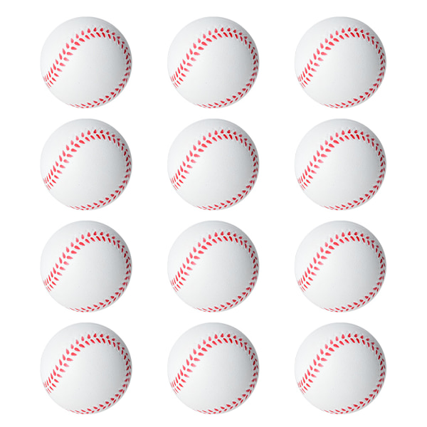 12 STK 6,3 CM Lekplats Full Core Mjuk EVA Elastisk boll Minska trycket Stress Barnleksak Baseball