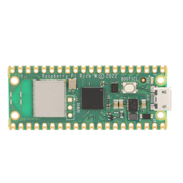 RP2040 mikrokontroller utviklingskort 26 pins 2 MB minne 2,4 GHz mikrokontrollkort for Raspberry Pi Pico W