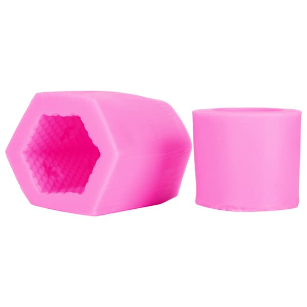Bikube Lys Sæbeform DIY Silikone Kage Chokolade Slikform Tilbehør (Pink)