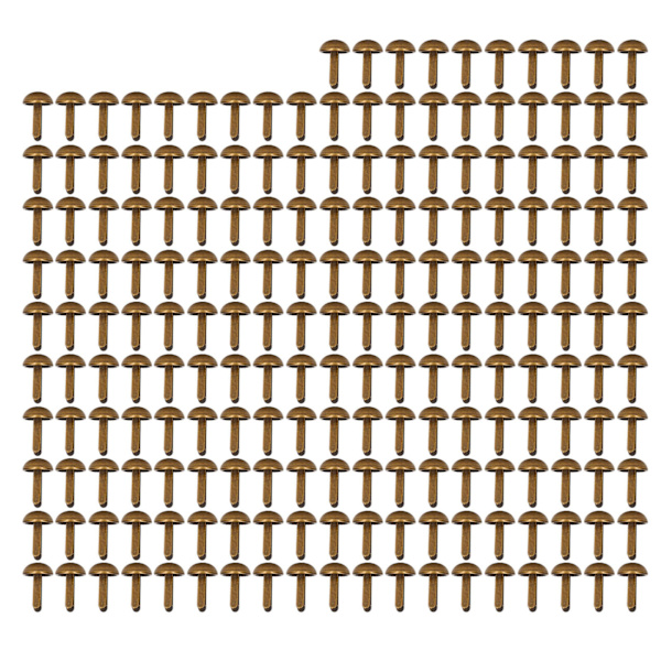200 stk møbelknapper 6mm bronze metalbelægning robust blank nem installation dekorative søm til tøj tasker sko