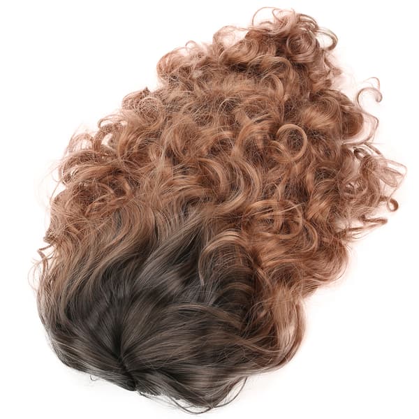 Peruker för kvinnor Lång lockig blond gradient värmebeständig fiberhårstycke Lady Cosplay Peruk