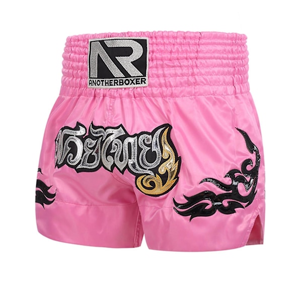 Anti-friksjons Muay Thai Kickbokseshorts for menn - Rosa - Størrelse 2XL