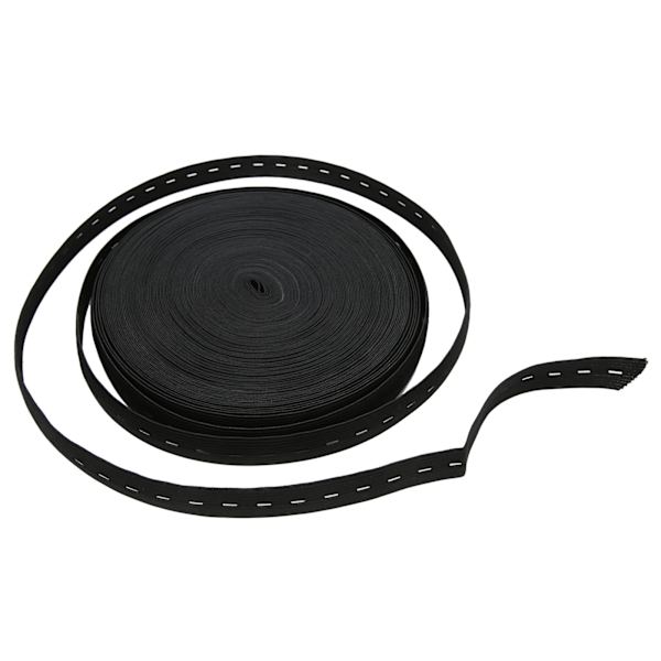Elastiskt band Bredd 2cm Stickad spole perukband för sömnad Kläder Byxor Bälten Peruker DIY HantverkSvart