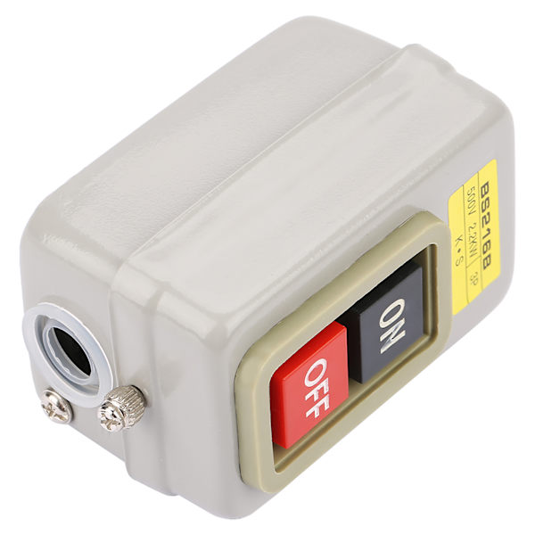 Selvlåsende 3P On/Off Power-trykknapkontakt 110/220/380V 15A BS216B