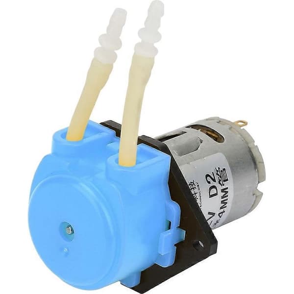 Blå mikro peristaltisk pumpe DC12V til akvarier, laboratorier og analyse, 2 x 4 mm