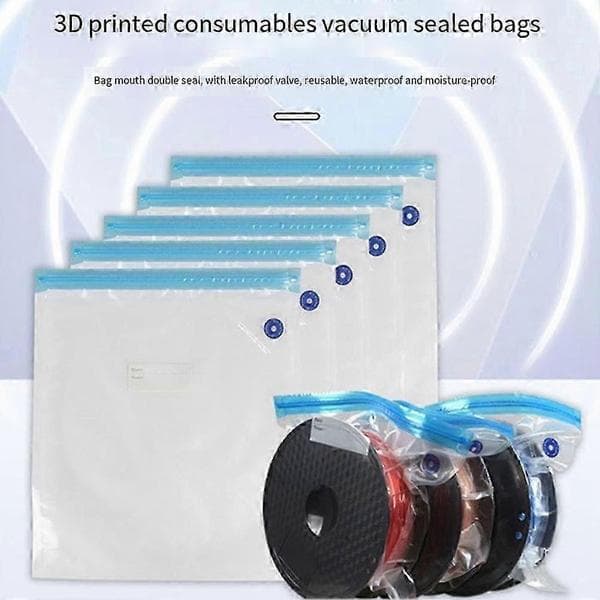 Printer Consumables Vacuum Bags 30x34 cm Compatible with 3D Printer Filament Reusable Vacuum Compression Storage Bags