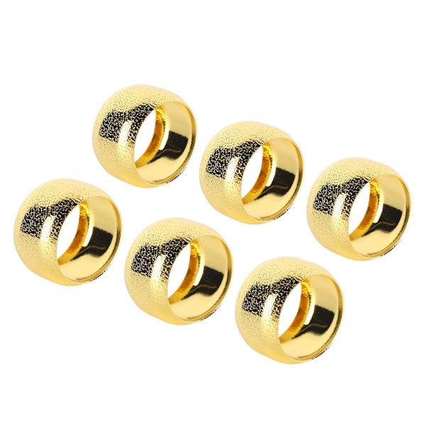 6 stk Serviettringer Gullfarge Sterkt metall Elegant Enkle flerbruksserviettholdere for bryllupshotellfest