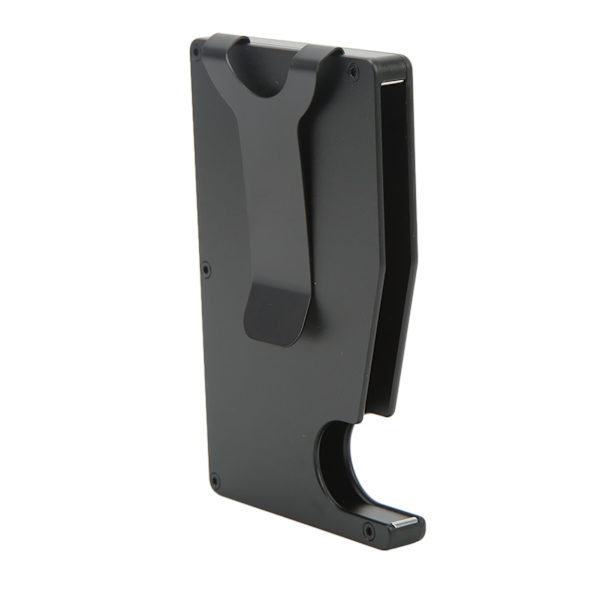Aluminium Alloy Kortindehaver Antimagnetisk Anti Tyveri Swiping Kort Etui Automatisk Pop Up Kreditkort Boks Sort