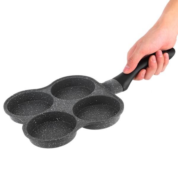 NonStick Aluminium 4-huls pandekage omelet æg pande stegegryde morgenmad maker køkkenredskab