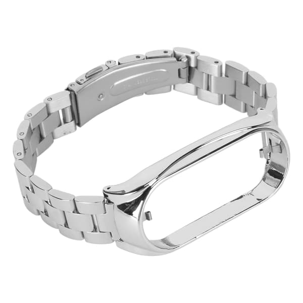 Smartwatch Armband Rostfritt Stål Solid Justerbar Skyddande Ersättningsarmband för Mi 7 NFC Silver