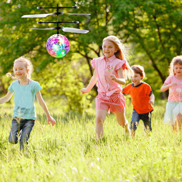 LED Lysende Elektrisk Flyvende Bold Helikopter til Børn Induktion Flyvende Legetøj Håndkontrol RC Flyvende Lys Op Legetøj Indendørs Udendørs Spil