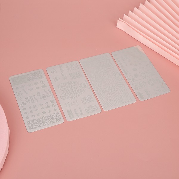 Neglestempling Plader Stencils Mønster DIY Negle Printing Stempling skabelon Manicure Tool01-04