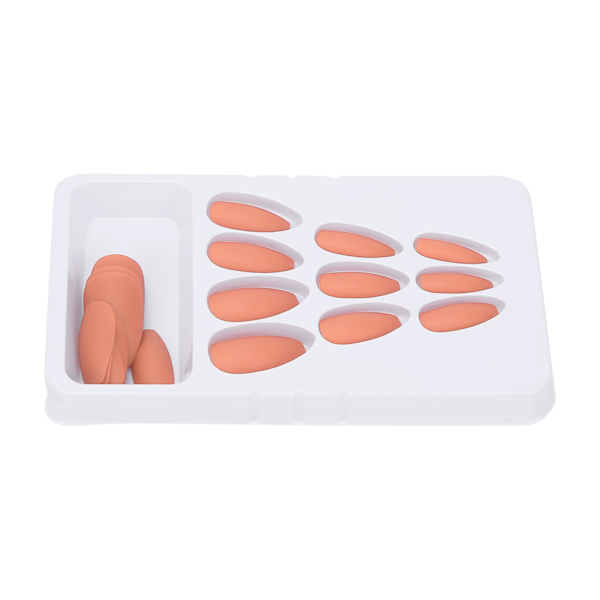 24 STK falske negle Lang tryk fuld dækning Falske farve kunst negle til DIY Nail Art SalonF128
