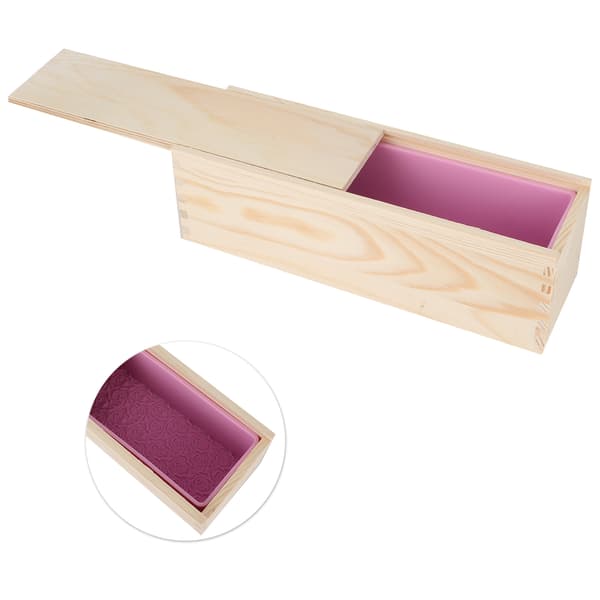 DIY Rosemønster Håndlaget Brød Såpeform Silikonforing Form Kakebaking Treboks (Rosa Silikonboks Treboks)