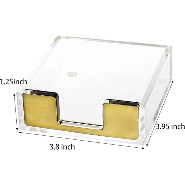 2-pack Akrylanteckningsblockshållare, Modern Klar Pappershållare Dispenser Memohållare Ställ Kub Skrivbord