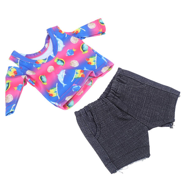 T-skjorte Baby Doll Klær 18 Tommers Baby Doll Klær Treningsantrekk Barn Bursdagsgave(QD18032 )