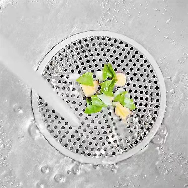 Käytännöllinen ruostumattomasta teräksestä valmistettu suihkun viemärin hiussuoja kylpyammeen viemärin kansi silikoninen suoja kylpyhuoneeseen ja keittiöön