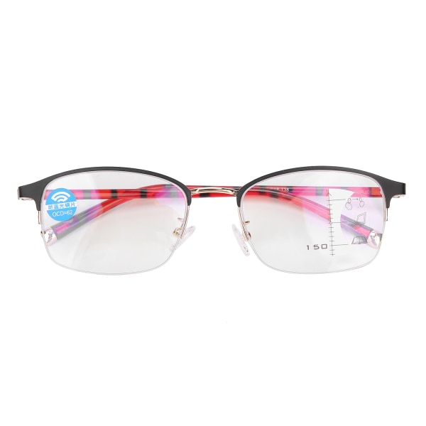 Zoom presbyopiske briller Blåt lysblokerende læsebriller Unisex ældre briller(+300 )