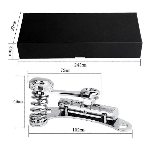 Gitarr Vibrato Stränghållare Tremolo för LP SG Elgitarrer Silver