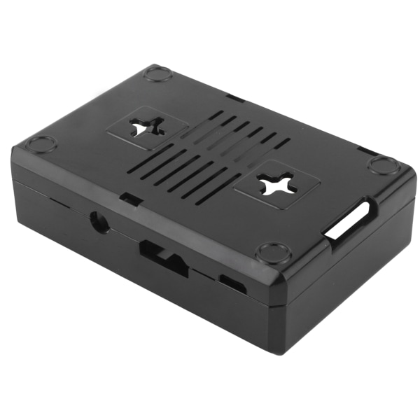 Skal Beskyttende Etui Frosted Etui Cover ABS til Raspberry Pi 3B 3B+ E Style med Skruer (Sort)