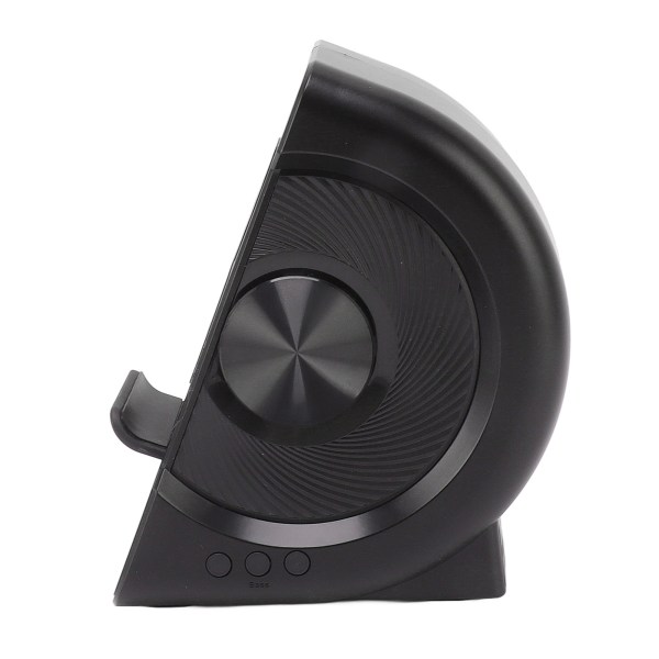 3 i 1 Bluetooth-høyttaler PC ABS-vekkerklokke med trådløs lading for nattbord 10W svart
