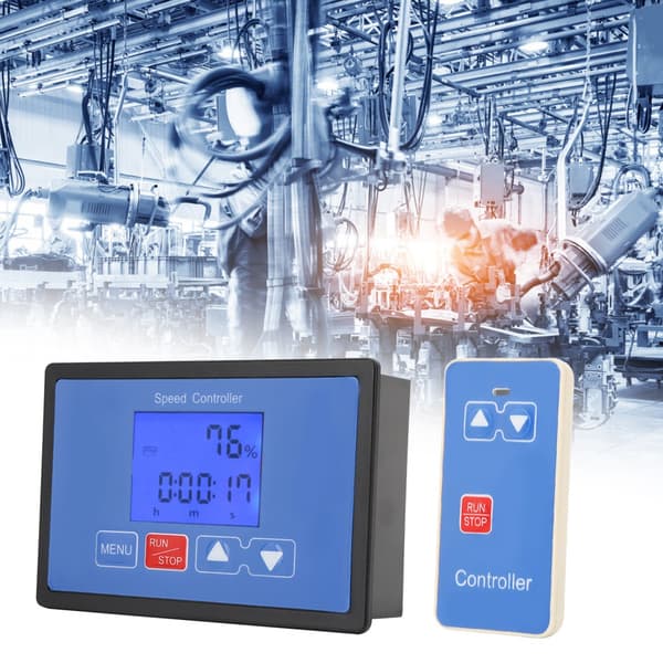 Fjernkontroll DC børstemotor hastighetskontroller 6.5V-55V 30A LCD motorsykkel kjøre-/stopptimer