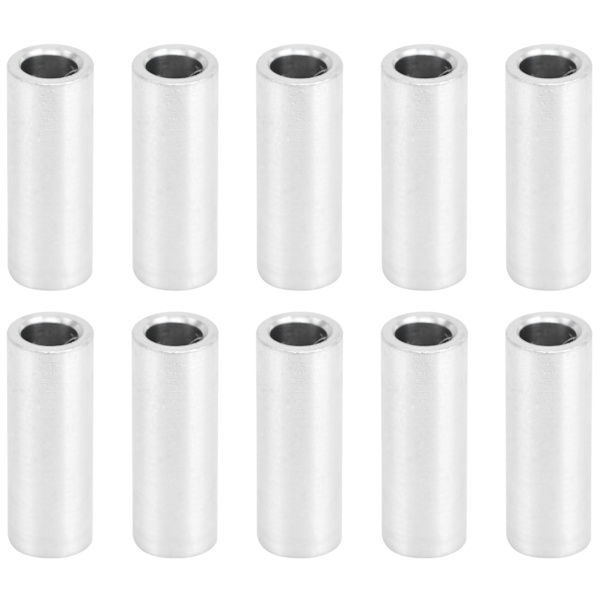 10 st Rund distanshållare aluminiumlegering ogängad fristående stödbeslag 6 mm Ytterdiameter Lång 16 mm