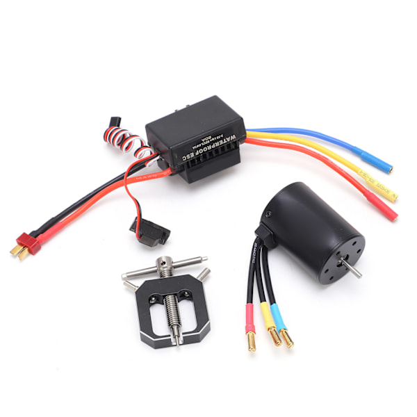 3650 4300KV vedenpitävä harjaton moottori 60A ESC-moottorin hammaspyörän ulosvetimellä Combo-sarja 1/10 1/8 RC-autoon