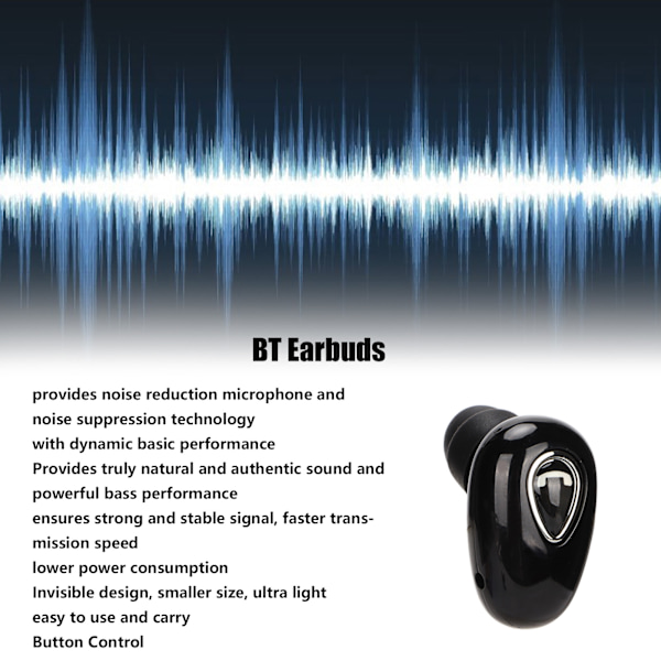 YX01 Single BT Earbuds USB latausurheilukuulokkeet melunvaimennusmikrofonilla iPhonelle