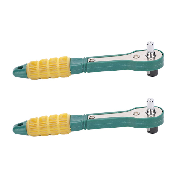 2 st Ratchetnyckel 1/4 Hexhylsa 45# Ståldriven Skiftnyckel Handverktyg 144mm Gulgrön