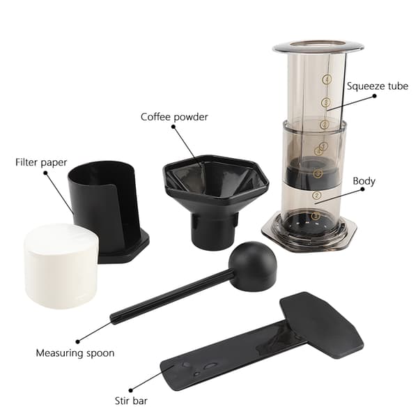Espresso Kaffekande Sæt Mini Kværn med Filterpapir