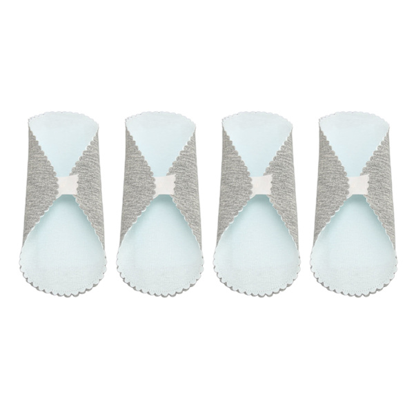 4 stk Gjenbrukbare Mens Pads Vaskbare Kvinnelige Pads Lekkasjefrie Vanlig Absorpsjon Pustende for Kvinner S 18.5x13.5cm / 7.28x5.31in