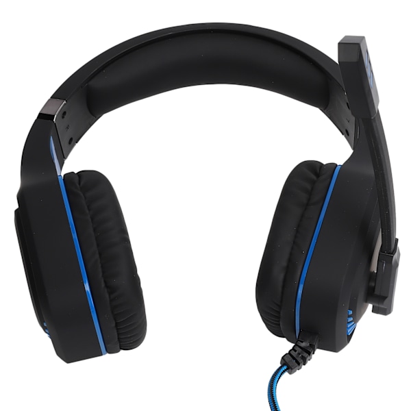 Gaming-headset med kabel, LED-lys og mikrofon til pc og bærbar computer