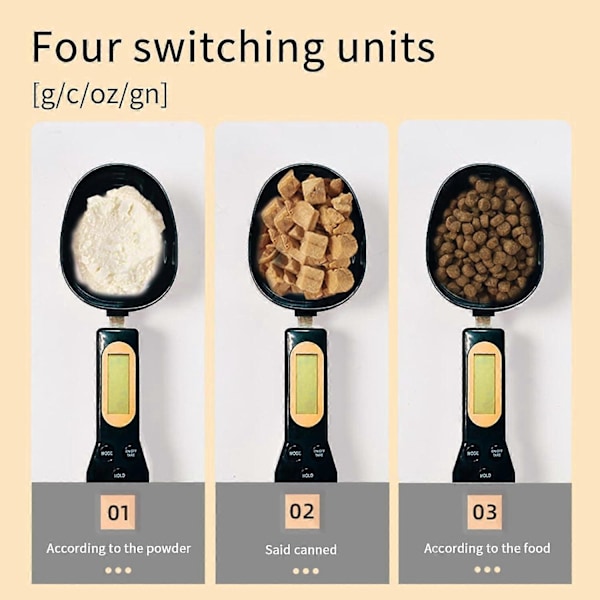 2025 Egnet Elektronisk Vægt Kaffe Måleske, 500g/0,1g Digital Køkkenvægt Madvægt Ske med LCD Disp