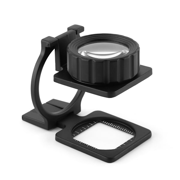 15X bærbar foldbar forstørrelsesglas stand forstørrelsesglas linse lup måleskala