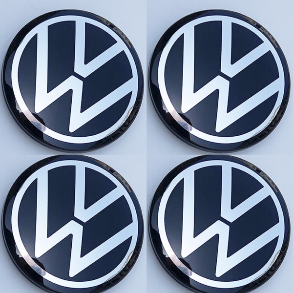 4 st nya spegelhjulskåpor (65 mm) ersättningshjulskåpor för Volkswagen Passat