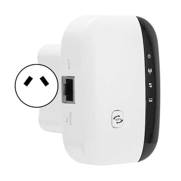 WiFi-toistin, langaton RJ45 -reititin/AP-tila, hotspot-laajennin, signaalivahvistin, lisävarusteet, AU-pistoke