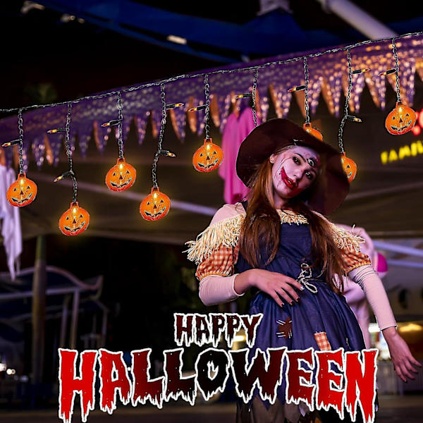 Mini Oranssit Kurpitsa Valot - Täydellinen Halloween-juhliin, Sisä- ja Ulkokoristeluun