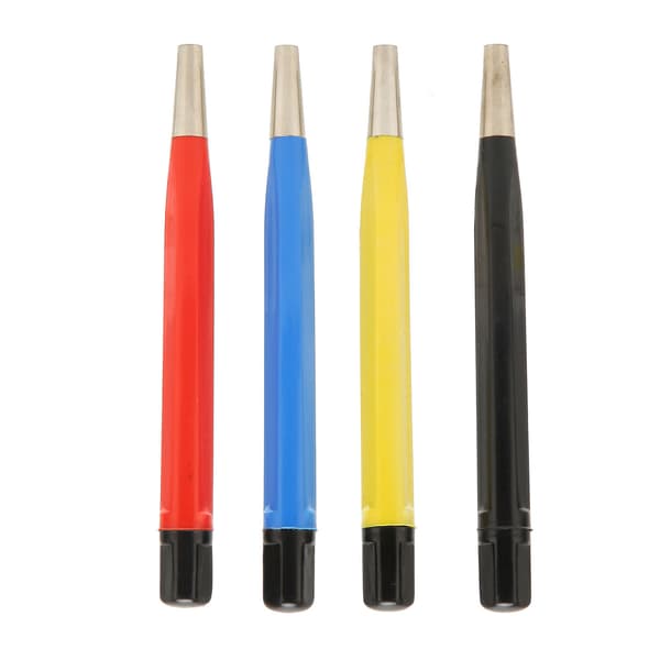4 stk. ridsebørstepensæt messing stål glasfiber nylon spids rustfjernelse rengøringspen til ur elektroniske applikationer