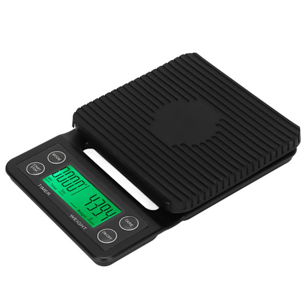 Elektronisk kaffevåge med høy nøyaktighet, enkel å lese kaffevåge med timer for matlaging og baking