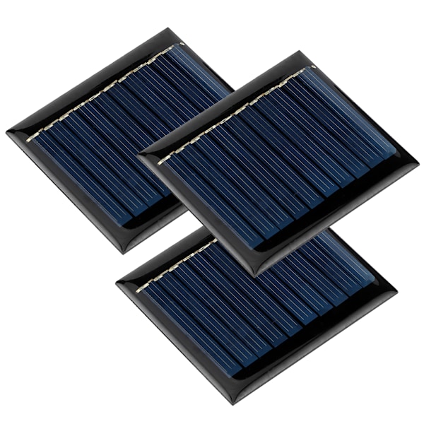 3 stk/sett 0,3W 5V Mini Polykrystallinsk Silisium Solcellepanel Modul for DIY-prosjekter Leker