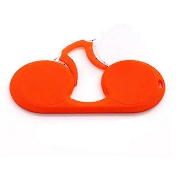 Kannettavat silikoniset nenäklipsillä varustetut taskulukulasit oranssit