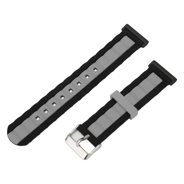 Silikone urremme Justerbar Vandtæt Elastisk Erstatningsarmbånd til Watch FIT 2 Sort Grå