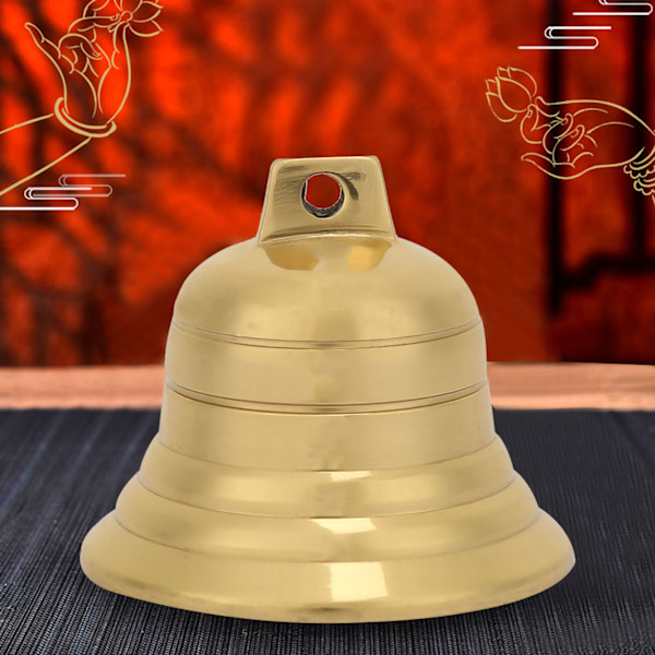 Populær delikat messingklokke taoistisk buddhisme tilbedelse Feng Shui rangle bilhængende klokke 2 tommer