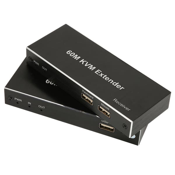 60m KVM-forlænger Multifunktionel 1080P 60Hz HD Multimedia Interface KVM USB-forlænger til TV DVD-afspiller PC 100‑240V