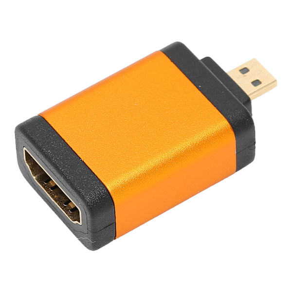 Micro HD Multimedia Interface hane till HD Multimedia Interface hona Adapter 4kx2k Guldpläterad Orange
