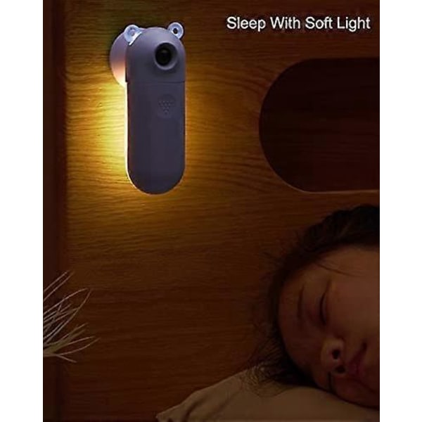 3 Lysstyrke Oppladbar Roterbar Induksjonsnattlampe | Som Lommelykt / Leselys | Barn Baby Eldre Soverom Nattbord Ladeskap Li