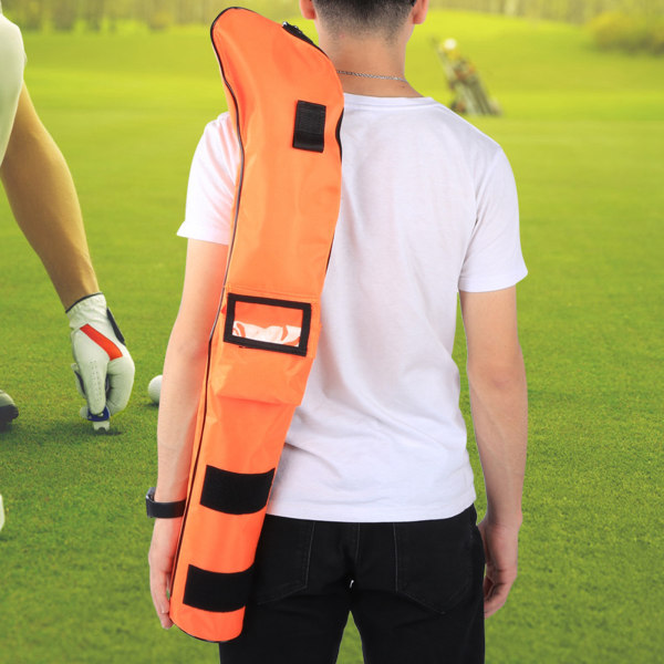 Nylon Bærbar Vanntett Barn Myk Sammenleggbar Golf Club Bag for Outdoor Practice Training Orange